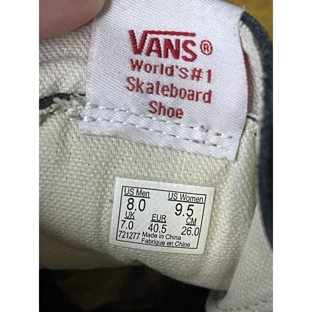 Unisex Sk8-Hi Classic Black White Canvas Skate Shoes Sneakers Size 8 Men-9.5 W - Picture 8 of 9